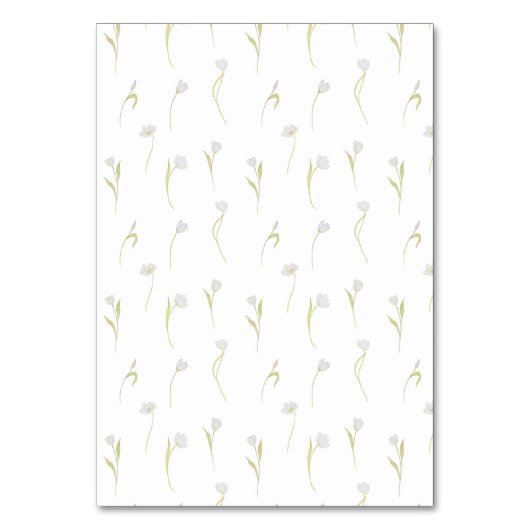 Elegante hellgrüne blühende Hochzeitsfeiern - Tisc Tischnummer (Rückseite)