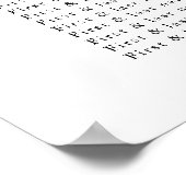 Elegante Hellgrüne Bogen-Hochzeitssitzordnung Poster (Ecke)