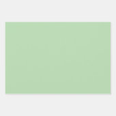 Elegante, hellgrüne Farbe Geschenkpapier Set (Vorderseite 3)