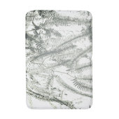 Elegante, hellgrüne Farn-Muster Badematte (Vorderseite Vertikal)