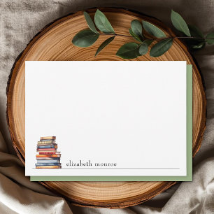 Elegante hellgrüne personalisierte Notizkarte für  Mitteilungskarte