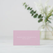 Elegante Helllila Minimalist QR-Code Visitenkarte (Stehend Vorderseite)