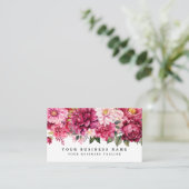 Elegante, hellrosa Blume Business Cards Visitenkarte (Stehend Vorderseite)