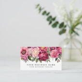 Elegante, hellrosa Blume Business Cards Visitenkarte (Stehend Vorderseite)