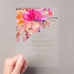 Elegante, hellrosa, florale Hochzeit Acryleinladungen<br><div class="desc">Set den Ton für Ihren besonderen Tag mit diesen "Elegant Bright Pink Watercolor Floral Wedding Acrylic Invitations", perfekt für eine moderne und romantische Hochzeitsfeier. Mit lebendigen Aquarellfloralen in leuchtend rosa und einem sauberen, zeitgenössischen Design auf schlichtem Acryl strahlen diese Einladungen zeitlose Eleganz mit einer kühlen, stilvollen Drehung aus. Ideal für...</div>
