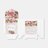 Elegante, hellrosa, florale Hochzeit Geschenkschachtel (Ungefaltet)