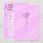 Elegante, hellrosa Hochzeit Einladung (Vorne/Hinten)