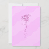 Elegante, hellrosa Hochzeit Einladung (Vorderseite)