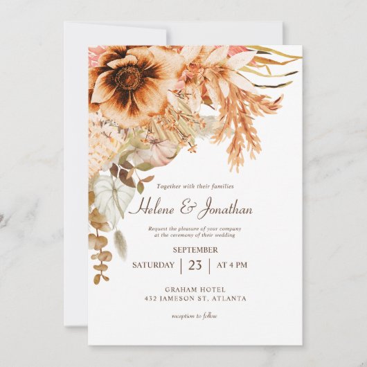 Elegante Herberge Terracotta auf dem Monte Tamaro Einladung (Vorderseite)