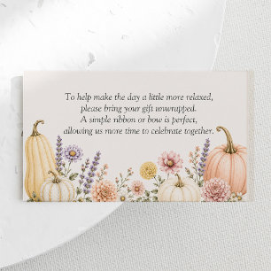 Elegante Herbst-Baby-Shower-Display-Shower-Karte Begleitkarte