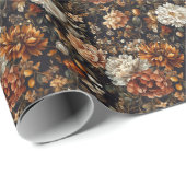 Elegante Herbst-Blume Herbst Botanicals Geschenkpapier (Rolleneckpunkt)