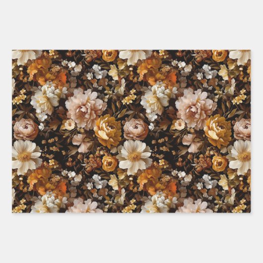 Elegante Herbst-Blume Herbst Botanicals Geschenkpapier Set (Vorderseite 3)