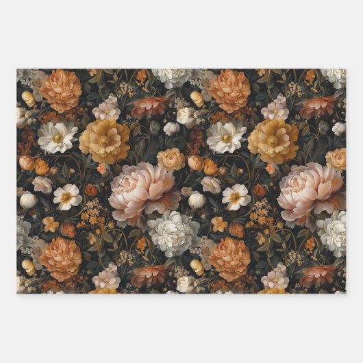 Elegante Herbst-Blume Herbst Botanicals Geschenkpapier Set (Vorderseite 2)