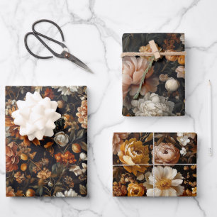 Elegante Herbst-Blume Herbst Botanicals Geschenkpapier Set