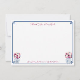 Elegante Herbst-Blume Orchideen Rose Brautparty Dankeskarte