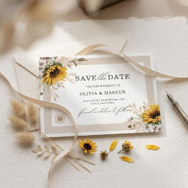 Elegante Herbst-Blumen-Save-the-Date-Karte Save The Date