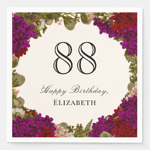 Elegante Herbst-Blumen-Tischdecken für den 88. Geb Serviette