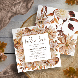 Elegante Herbst-Brautparty Einladung