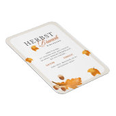 Elegante Herbst Brunch Einladung Creme & Orange Magnet (Rechte Seite)