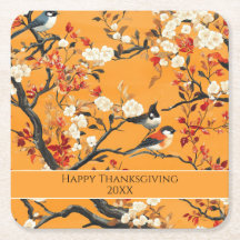 Elegante Herbst-Chinoiserie-Papierplatte
