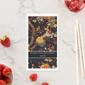 Elegante Herbst-Chinoiserie-Papierteller Serviette (Beispiel)