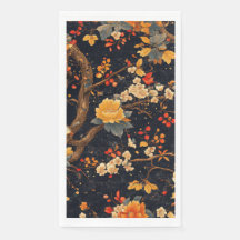 Elegante Herbst-Chinoiserie-Papierteller