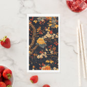 Elegante Herbst-Chinoiserie-Papierteller Serviette (Beispiel)
