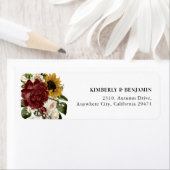 Elegante Herbst-Florals-Rücksendeadresse (Insitu)