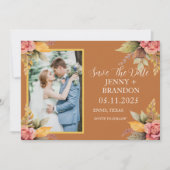 Elegante Herbst Foto: Save The Date (Vorderseite)