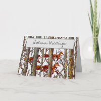 Elegante Herbst-Fox-Holzbaum-Malerei Poesie