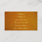 Elegante Herbst-Frost-Visitenkarte Visitenkarte (Rückseite)