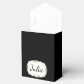 Elegante Herbst-Grüne Scalloped Schwarze Gefälligk Geschenkschachtel (Geöffnet)