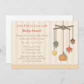 Elegante Herbst-Herbst-Kinderdusche Einladung (Vorne/Hinten)