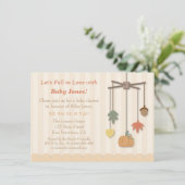 Elegante Herbst-Herbst-Kinderdusche Einladung (Stehend Vorderseite)
