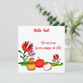 Elegante Herbst-Herbstfarben Pumpkin Bright Einladung (Stehend Vorderseite)