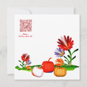 Elegante Herbst-Herbstfarben Pumpkin Bright Einladung (Rückseite)