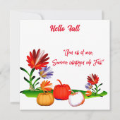 Elegante Herbst-Herbstfarben Pumpkin Bright Einladung (Vorderseite)