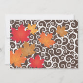 Elegante Herbst-Herbstlaub Hochzeiten Brautparty Einladung (Rückseite)