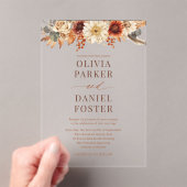 Elegante Herbst-Hochzeit im Herbst Acryleinladungen (Insitu (Handheld))