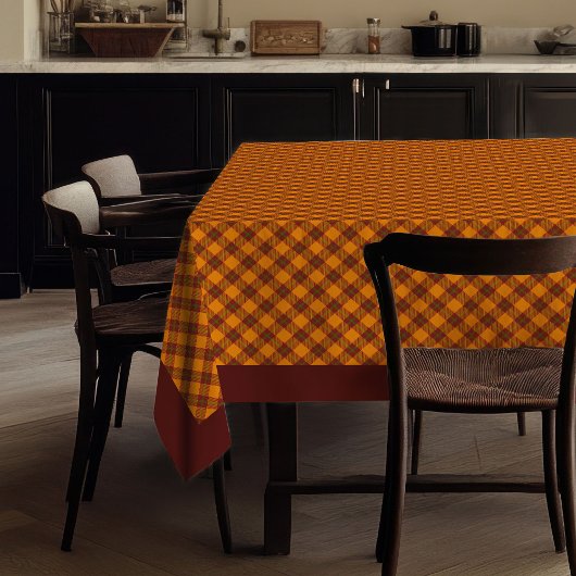 Elegante Herbst-Karo-Tischdecke Rustikale Karierte Tischdecke