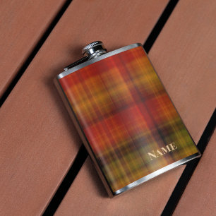Elegante Herbst-Karottdruck 6oz Vinyl umwickelte H Flachmann