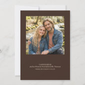 Elegante Herbst-Kupfer-Wildblumen-Script-Foto Save The Date (Rückseite)