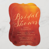 Elegante Herbst Ombre Bridal Dusche Einladung (Vorne/Hinten)