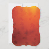 Elegante Herbst Ombre Bridal Dusche Einladung (Rückseite)