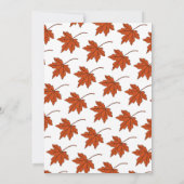 Elegante Herbst-Orange-Blätter fallen 60. Geburtst Einladung (Rückseite)