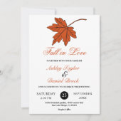 Elegante Herbst-Orange-Blätter fallen blumenüberfl Einladung (Vorderseite)