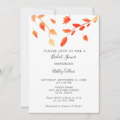 Elegante Herbst Wasserfarbenfolien Blätter Chic Einladung (Vorderseite)