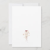 Elegante Herbst-Wildblumen Blumenhochzeit Einladung (Rückseite)