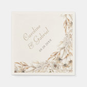 Elegante Herbst-Wildblumen Hochzeit Serviette (Vorderseite)