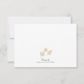 Elegante Herbstausgabe Gold Wedding RSVP Card (Rückseite)